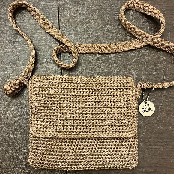 The Sak Handbags - The Sak Small Crochet Crossbody-Tan